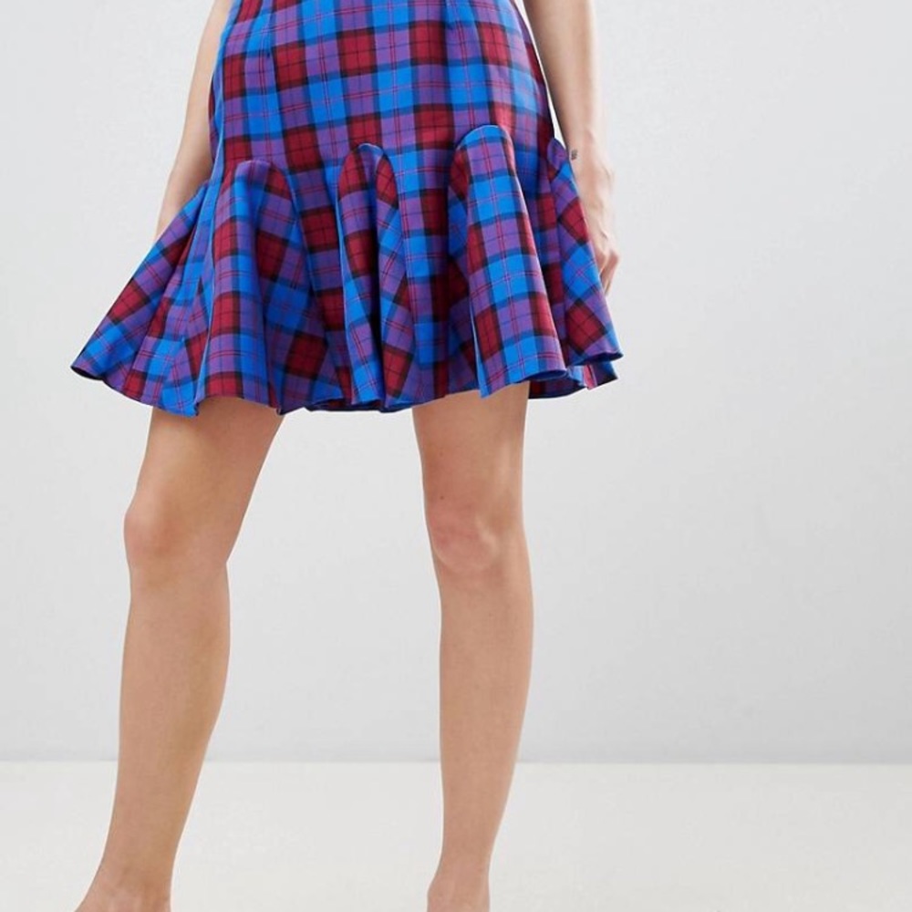 ASOS tailored check mini skirt - Picture 4 of 5